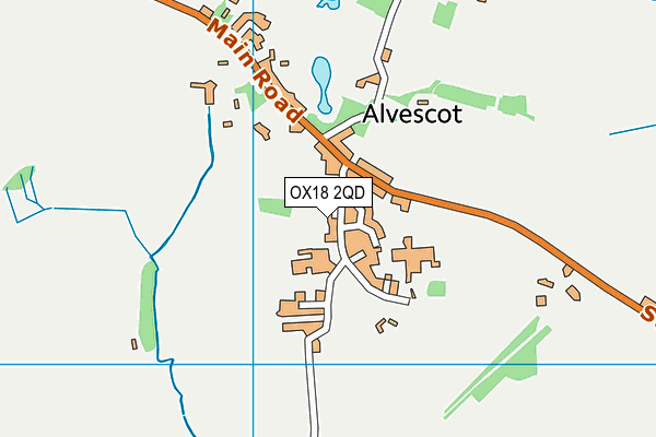 OX18 2QD map - OS VectorMap District (Ordnance Survey)