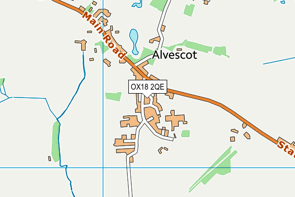 OX18 2QE map - OS VectorMap District (Ordnance Survey)