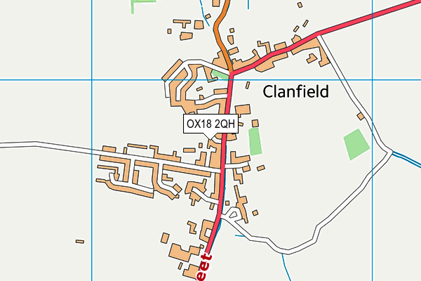 OX18 2QH map - OS VectorMap District (Ordnance Survey)