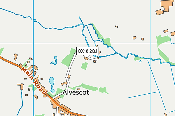 OX18 2QJ map - OS VectorMap District (Ordnance Survey)