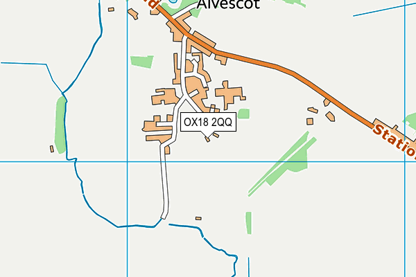 OX18 2QQ map - OS VectorMap District (Ordnance Survey)