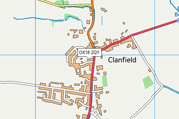 OX18 2QY map - OS VectorMap District (Ordnance Survey)