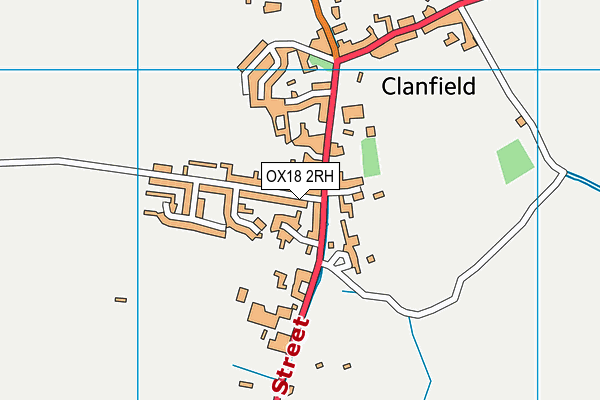 OX18 2RH map - OS VectorMap District (Ordnance Survey)