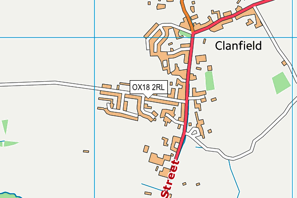 OX18 2RL map - OS VectorMap District (Ordnance Survey)