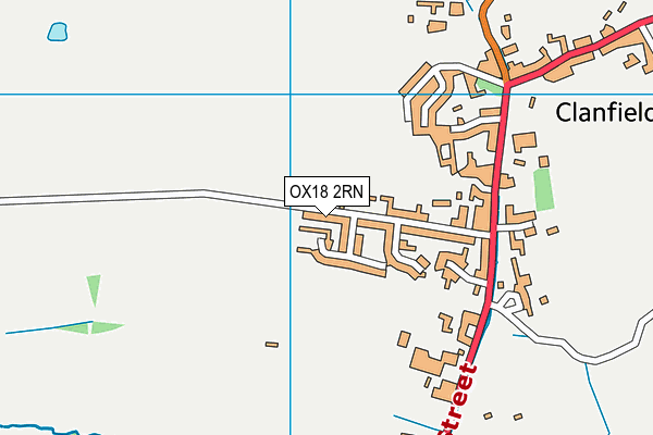 OX18 2RN map - OS VectorMap District (Ordnance Survey)