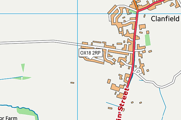 OX18 2RP map - OS VectorMap District (Ordnance Survey)