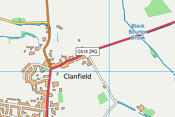 OX18 2RQ map - OS VectorMap District (Ordnance Survey)