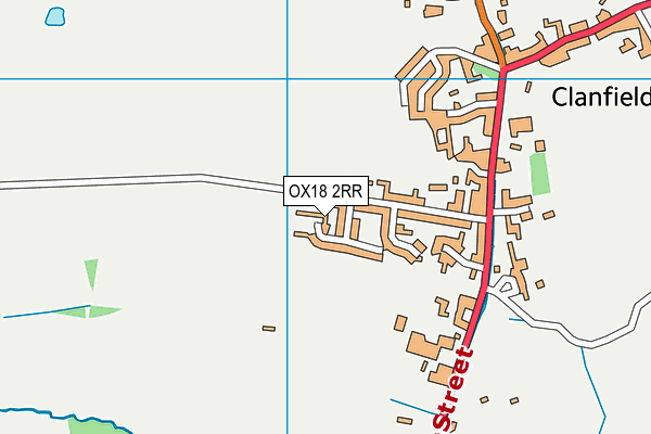 OX18 2RR map - OS VectorMap District (Ordnance Survey)