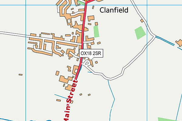 OX18 2SR map - OS VectorMap District (Ordnance Survey)