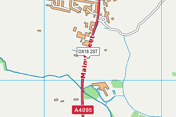 OX18 2ST map - OS VectorMap District (Ordnance Survey)