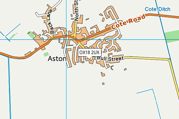 OX18 2UX map - OS VectorMap District (Ordnance Survey)