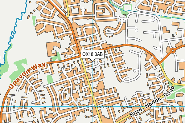 OX18 3AB map - OS VectorMap District (Ordnance Survey)