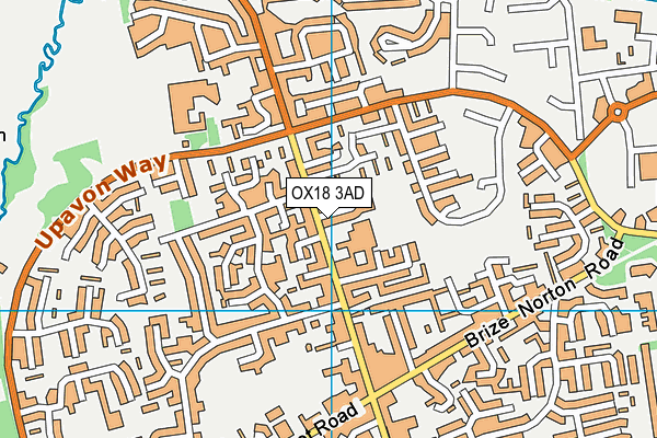 OX18 3AD map - OS VectorMap District (Ordnance Survey)