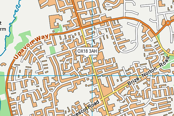 OX18 3AH map - OS VectorMap District (Ordnance Survey)