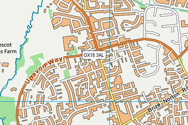 OX18 3AL map - OS VectorMap District (Ordnance Survey)