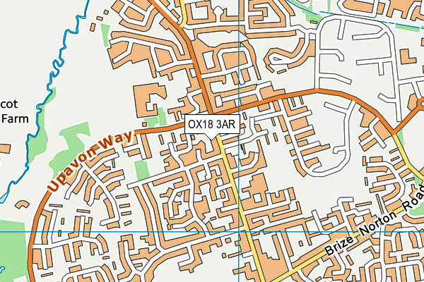 OX18 3AR map - OS VectorMap District (Ordnance Survey)