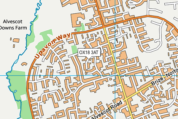 OX18 3AT map - OS VectorMap District (Ordnance Survey)