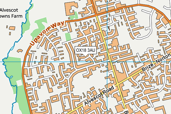 OX18 3AU map - OS VectorMap District (Ordnance Survey)