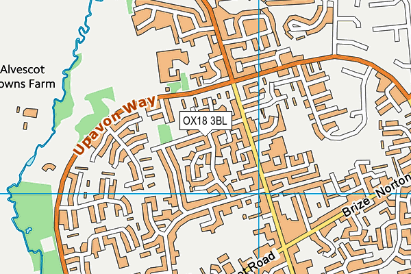 OX18 3BL map - OS VectorMap District (Ordnance Survey)