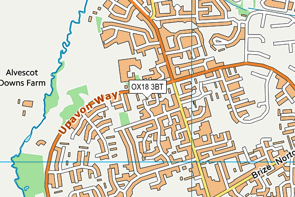 OX18 3BT map - OS VectorMap District (Ordnance Survey)