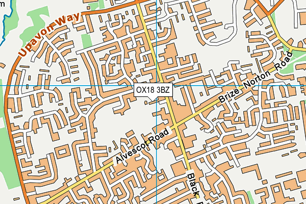 OX18 3BZ map - OS VectorMap District (Ordnance Survey)
