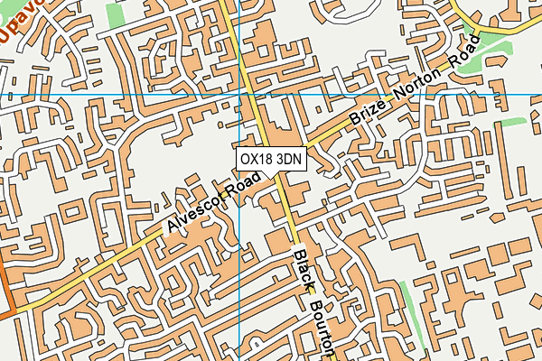 OX18 3DN map - OS VectorMap District (Ordnance Survey)