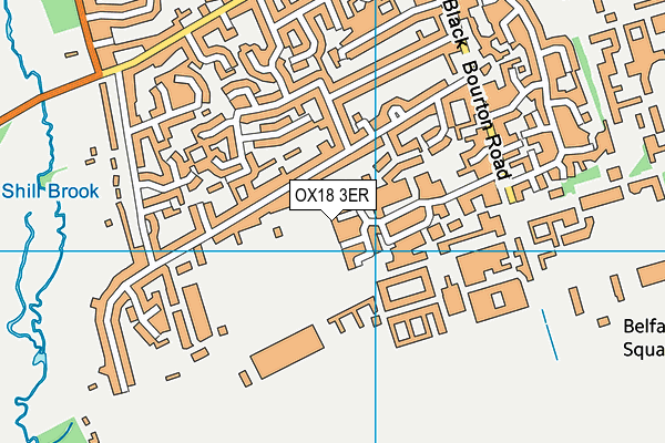 OX18 3ER map - OS VectorMap District (Ordnance Survey)