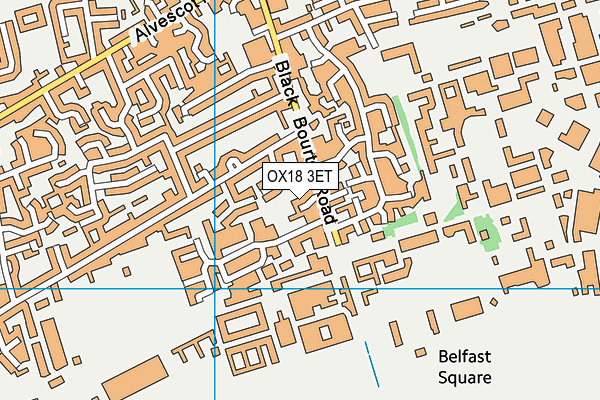 OX18 3ET map - OS VectorMap District (Ordnance Survey)
