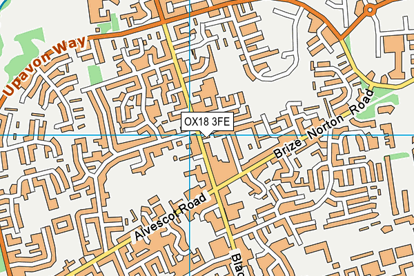 OX18 3FE map - OS VectorMap District (Ordnance Survey)