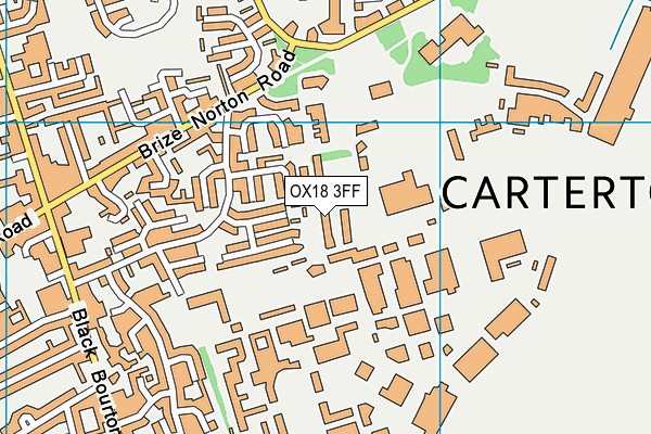 OX18 3FF map - OS VectorMap District (Ordnance Survey)