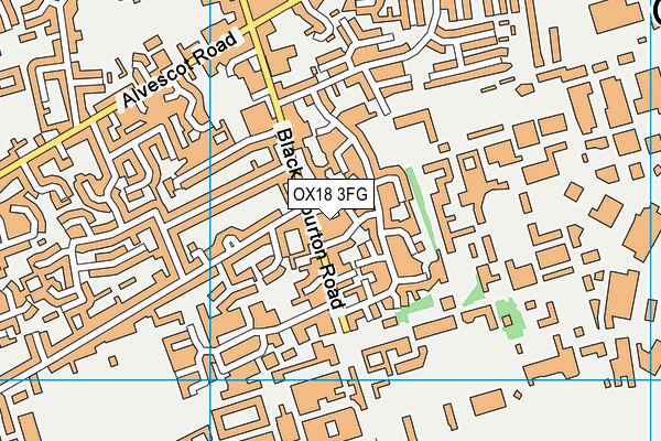 OX18 3FG map - OS VectorMap District (Ordnance Survey)