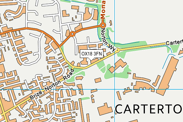 OX18 3FN map - OS VectorMap District (Ordnance Survey)