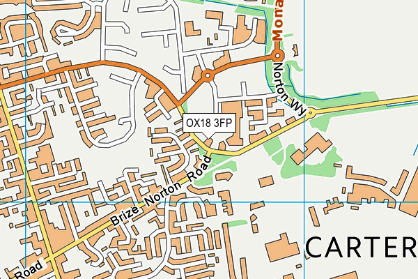 OX18 3FP map - OS VectorMap District (Ordnance Survey)