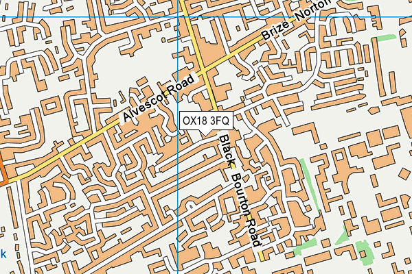 OX18 3FQ map - OS VectorMap District (Ordnance Survey)