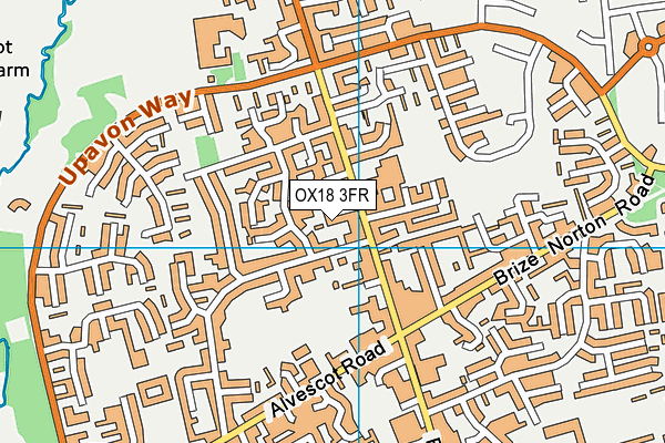 OX18 3FR map - OS VectorMap District (Ordnance Survey)