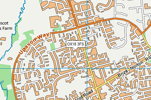 OX18 3FS map - OS VectorMap District (Ordnance Survey)