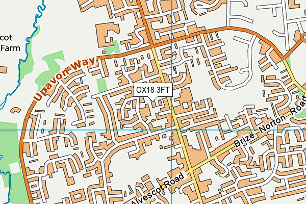 OX18 3FT map - OS VectorMap District (Ordnance Survey)