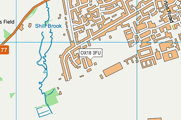 OX18 3FU map - OS VectorMap District (Ordnance Survey)