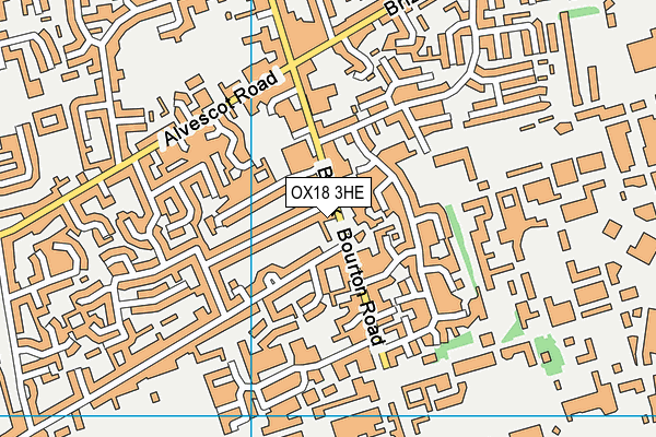 OX18 3HE map - OS VectorMap District (Ordnance Survey)