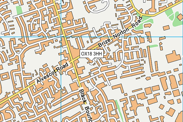 OX18 3HH map - OS VectorMap District (Ordnance Survey)