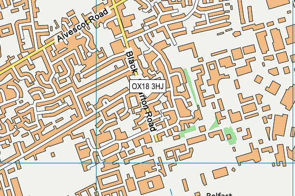 OX18 3HJ map - OS VectorMap District (Ordnance Survey)