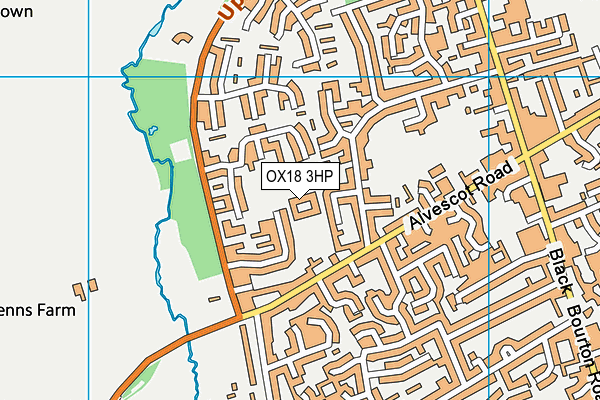 OX18 3HP map - OS VectorMap District (Ordnance Survey)