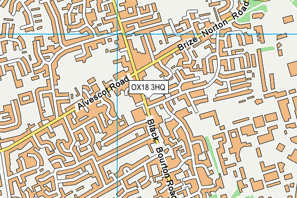 OX18 3HQ map - OS VectorMap District (Ordnance Survey)