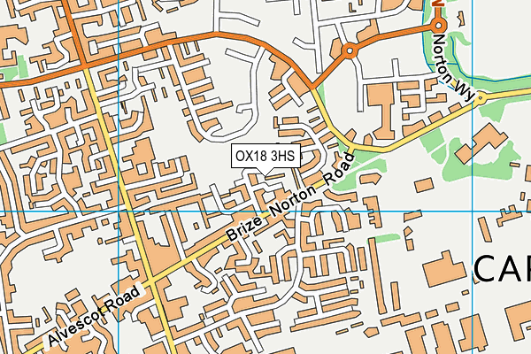 OX18 3HS map - OS VectorMap District (Ordnance Survey)