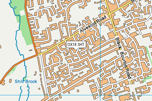 OX18 3HT map - OS VectorMap District (Ordnance Survey)