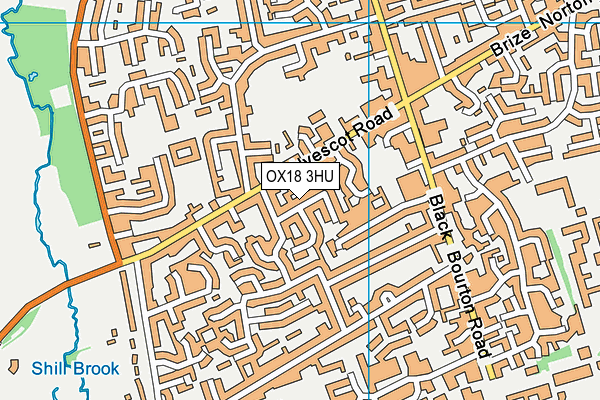 OX18 3HU map - OS VectorMap District (Ordnance Survey)