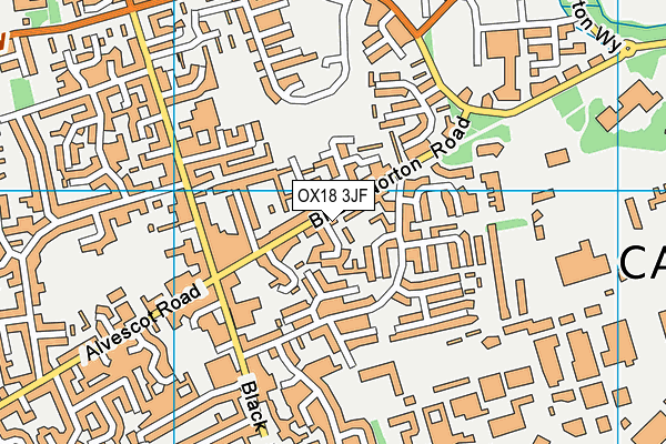 OX18 3JF map - OS VectorMap District (Ordnance Survey)