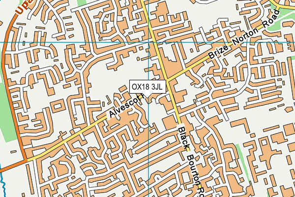 OX18 3JL map - OS VectorMap District (Ordnance Survey)