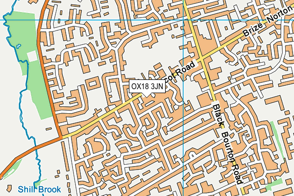 OX18 3JN map - OS VectorMap District (Ordnance Survey)
