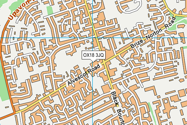 OX18 3JQ map - OS VectorMap District (Ordnance Survey)